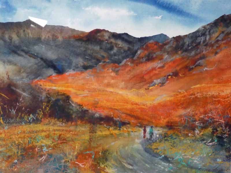 Tiana Marie (20/21st century) Autumn Ulpha Duddon Valley signed watercolour and pastel, 24cm by 31cm