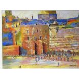 Tony Brummell Smith (b.1949) Plaza at the Wailing Wall Jerusalem, signed pastel, titled and dated