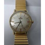 A late 1950's early 1960's Omega Seamaster Deville Automatic Gentleman's Wrist Watch on later gilt