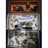 A quantity of mixed Costume Jewellery in three small boxes