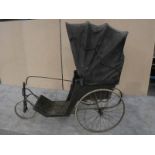 A late Victorian/Edwardian Invalid Carriage by Carters Invalid Furniture London, small steel