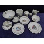 Twelve items of Wedgwood Peter Rabbit Children's Tableware