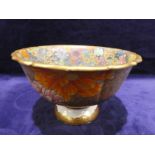 A good Japanese Satsuma footed Bowl, circular with shaped everted rim, decorated internally with a