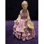 A Royal Doulton HN1632 Figurine, The Gentlewoman, early green painted inscription and green