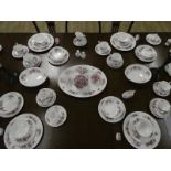 An extensive Royal Albert Table Service for six places in the Lavender Rose Pattern, extends to