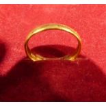 A 22 carat gold Wedding Band, size P, 3.5g