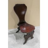 A George III mahogany Hall Chair from Rudding Park near Harrogate