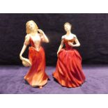 Two Royal Doulton Figurines: Strolling HN3755 and Innocence HN2842