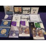 Seventeen uncirculated commemorative £2, £1, 50 pence pieces & Crowns