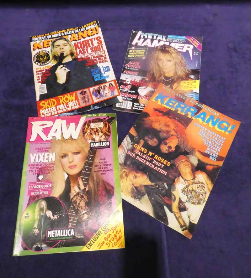 A large collection of Music Magazines from early 1980's to mid 1990's, including kerrang! 1983-