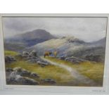 Charles E Brittan (1870-1949) a pair of Dartmoor Scenes, Princetown and Great Mis Tor, signed