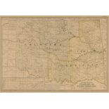 AN ANTIQUE MAP, "The Century Atlas, Oklahoma and Indian Territory," 1897-1933, color print on paper,