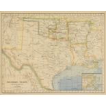 A GROUP OF TWO ANTIQUE MAPS OF THE STATE OF TEXAS, AMERICAN, EARLY 20TH CENTURY, "No. 13 Map of