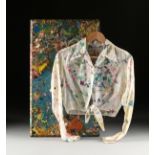 LEROY NEIMAN (American 1921-2012) THE ARTIST PALETTE AND STUDIO SHIRT OF EVA LINDA MORENO, CIRCA