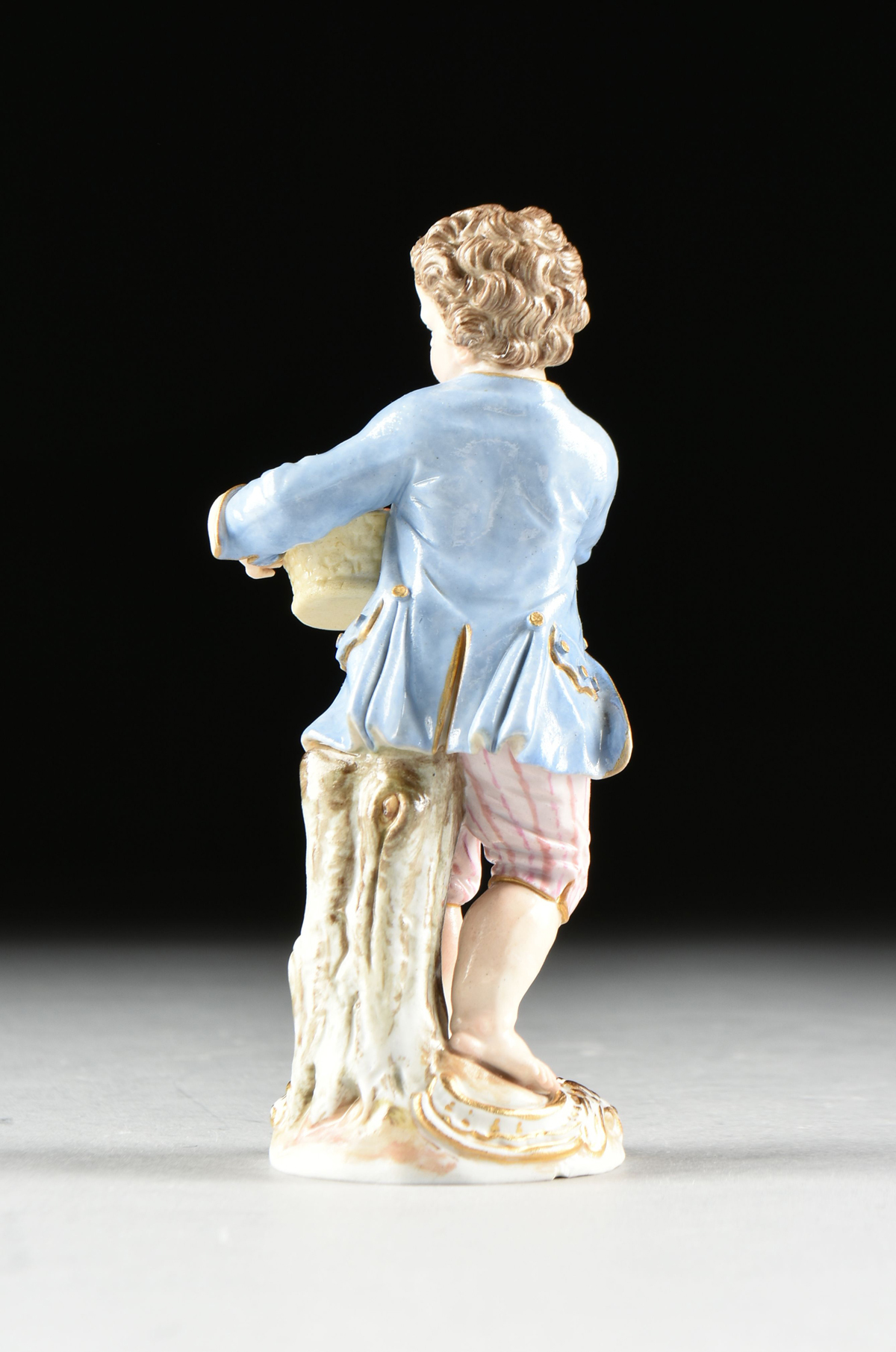TWO MEISSEN POLYCHROME PAINTED PORCELAIN FIGURES, UNDERGLAZE AND INCISED MARKS, 19TH/20TH CENTURY, - Image 12 of 15