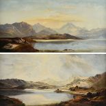 CHARLES EDWARD LESLIE (English 1839-1886) A PAIR OF PAINTINGS, "Rydal Water," AND "Loch Freuchie,"