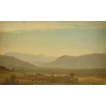 ALBERT BIERSTADT (German/American 1830-1902) A PAINTING, "White Mountains, New Hampshire," oil on