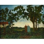 FERDINAND "FERRY" JOSEPH SLEBE (Dutch 1907-1994) A PAINTING, "Two Figures in Landscape," 1937, oil