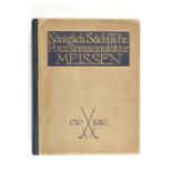 A FOLIO SIZE BOOK OF MEISSEN, "KÃ–NIGLICH SÃ„CHSISCHE PORZELLANMANUFAKTUR," GERMANY, 1911,