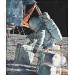 ALAN BEAN (American/Texas 1932-2018) A PAINTING, "Load 'Em Up...Move 'Em Out," 1986, acrylic on