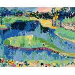 LEROY NEIMAN (American 1921-2012) A PRINT, "Island Hole at Sawgrass," color serigraph on "leRoy