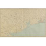 AN ANTIQUE MAP, "General Topographical Map, Sheet XXII," WASHINGTON D.C., 1891-1895, lithograph on