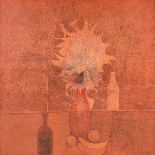 PAUL MAXWELL (American 1925-2015) A PAINTING, "Still Life with Blazing Sun," 1966, oil on canvas,