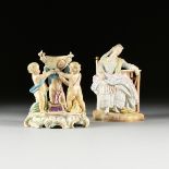 A GROUP OF TWO MEISSEN PORCELAIN FIGURINES, GERMANY, LATE 19TH/EARLY 20TH CENTURY, comprising a