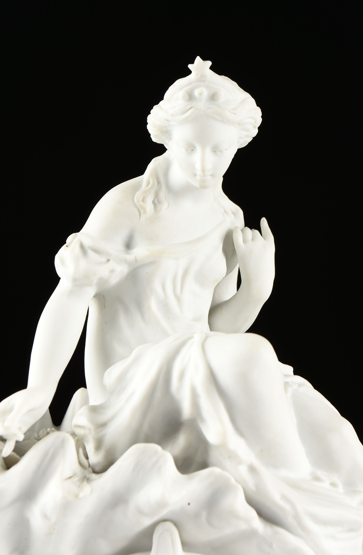 A BAROQUE REVIVAL BISQUE PORCELAIN FIGURAL GROUPING, "Allegory of Spring," POSSIBLY GERMAN, LATE - Image 2 of 11