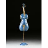 MAS RICHARD (French 20th/21st Century) A BRONZE SCULPTURE, "Violin," 2002, cast bronze, signed,