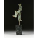 AMERICAN SCHOOL (20th century) A MODERNIST PATINATED BRONZE SCULPTURE, signed "M. Paige," in bronze,