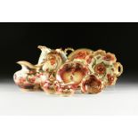 EIGHT PICKARD PARCEL GILT RED HUE THEMED PORCELAIN, FRENCH AND GERMAN, LATE 19TH/EARLY 20TH CENTURY,