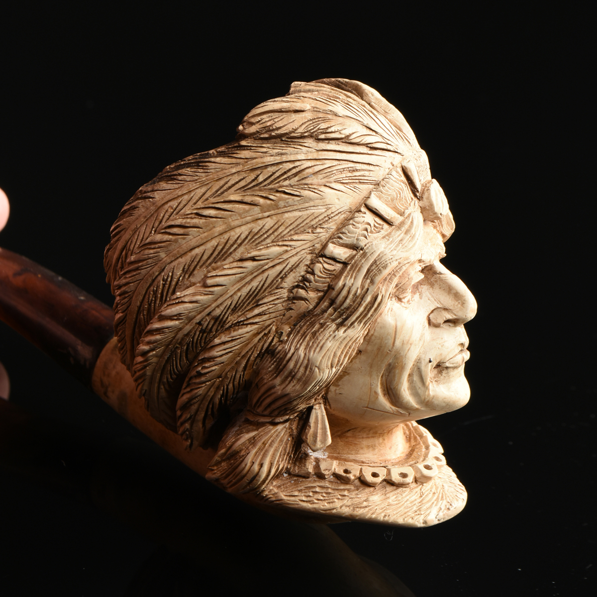 TWO MEERSCHAUM PORTRAIT TOBACCO PIPES, LATE 19TH/EARLY 20TH CENTURY, carved in the form of a - Image 7 of 9