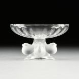 A LALIQUE FROSTED AND CLEAR CRYSTAL "NOGENT" COUPE, FRANCE, MID 20TH CENTURY, clear and satin