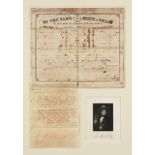 A STATE OF TEXAS LAND GRANT, SIGNED BY GOVERNOR SAM HOUSTON, AUSTIN, 1860, State of Texas printed
