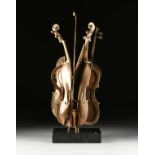 ARMAN (American/French 1928-2005) A BRONZE SCULPTURE, "Violin," 1994, cast polished bronze, signed