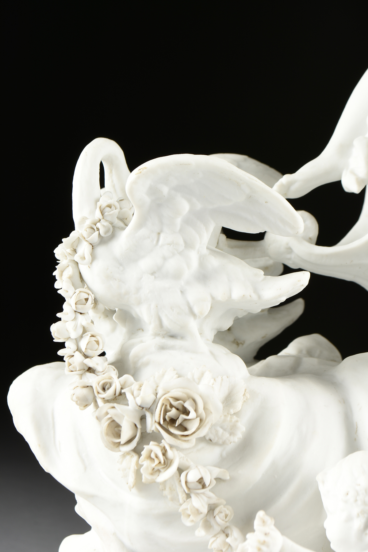 A BAROQUE REVIVAL BISQUE PORCELAIN FIGURAL GROUPING, "Allegory of Spring," POSSIBLY GERMAN, LATE - Image 8 of 11