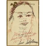 LEROY NEIMAN (American 1921-2012) FOUR DRAWINGS OF EVA LINDA MORENO, from smallest to largest, "Head