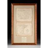 TWO ANTIQUE ANTEBELLUM MAPS, "Map of Texas," WOLFENBUTTEL, GERMANY, 1851, two hand colored