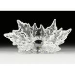 A LARGE LALIQUE FROSTED AND CLEAR CRYSTAL CENTER BOWL, LE CHAMPS-ELYSEES PATTERN, DESIGNED BY MARC