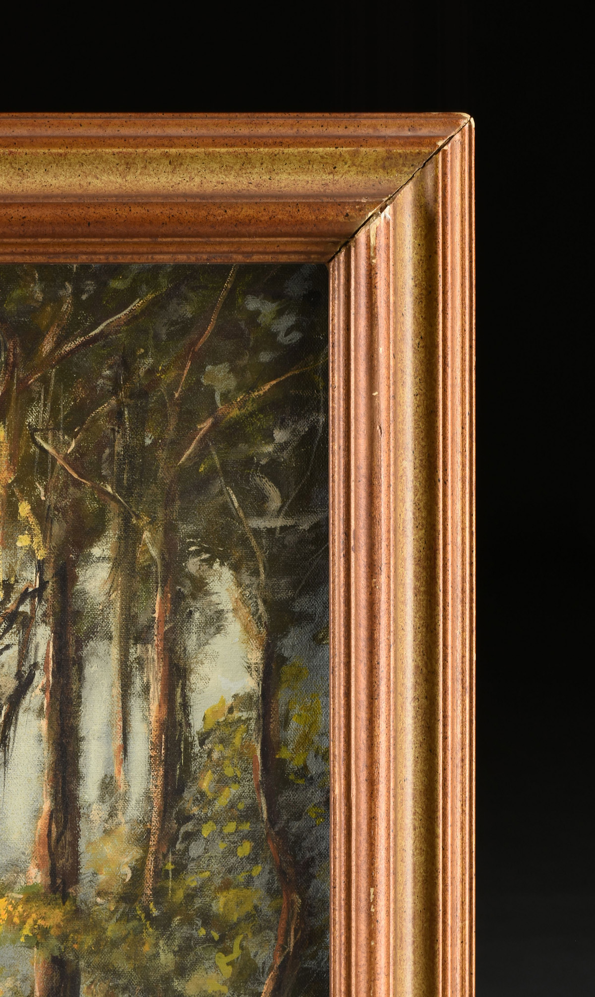 S.S. FISHER (American 20th Century) A PAINTING, "Sunlight in the Deep Swamp," oil on canvas, - Image 13 of 14