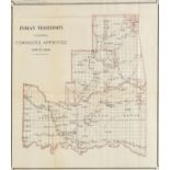 AN ANTIQUE MAP, "Indian Territory Showing Townsites Approved to June 30, 1902," NEW YORK, color