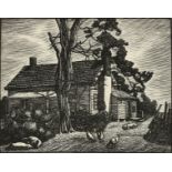 JULIUS L. LANKES (American 1884-1960) A WOODCUT, "in Virginia," 1928, woodcut print on paper, titled