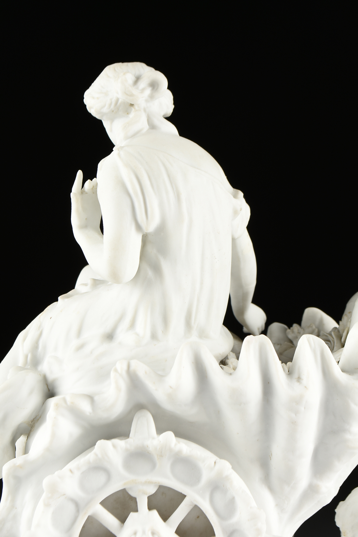 A BAROQUE REVIVAL BISQUE PORCELAIN FIGURAL GROUPING, "Allegory of Spring," POSSIBLY GERMAN, LATE - Image 7 of 11
