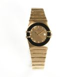 AN 18K YELLOW GOLD DIAMOND FACE LADY'S OMEGA 1382 CONSTELLATION CHRONOMETER WATCH, SWISS MADE, CIRCA