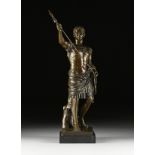 AN ITALIAN SCHOOL BRONZE SCULPTURE, AFTER THE ANTIQUE, "Augustus of Primaporta," 20TH CENTURY,