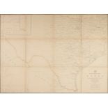AN ANTIQUE POSTAL MAP, "Post Route Map of the State of Texas with adjacent parts of Louisiana,
