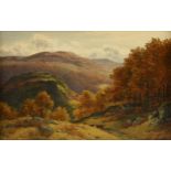 HENRY CHEADLE (British 1852-1910) A PAINTING, "Landscape of North Wales," oil on canvas, signed L/R,