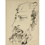 after PABLO PICASSO (Spanish/French 1881-1973) A SIGNED PRINT, "Profil. Gauche de Vieil Homme,"