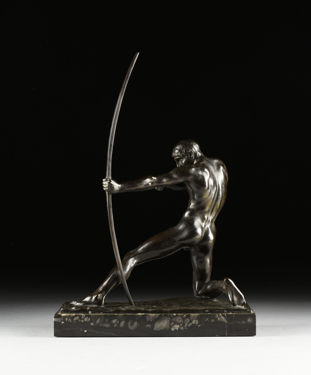 after ULYSSE GÃ‰MIGNANI (German 1906-1973) A BRONZE SCULPTURE, "The Archer," GLADENBECK FOUNDRY, - Image 9 of 11